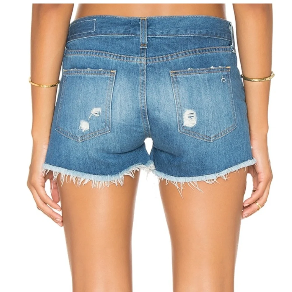 Rag & Bone Distressed Cut Off Freeport Shorts - Picture 2 of 6